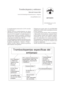 Trombocitopenia y embarazo REVISIÓN
