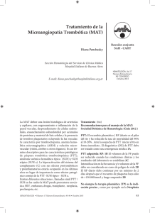 Tratamiento de la Microangiopatía Trombótica (MAT)