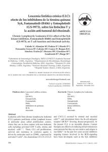 Leucemia linfática crónica (LLC): Syk, Fostamatinib (R406) y Entospletinib