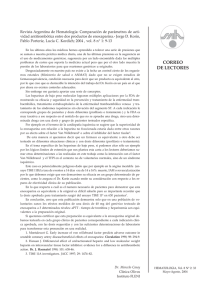 Revista Argentina de Hematología: Comparación de parámetros de acti-