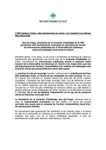 2015-01-26 NOTA DE PREMSA - L FMC destaca l esforç dels ajuntaments per donar una resposta al problema dels pisos buits