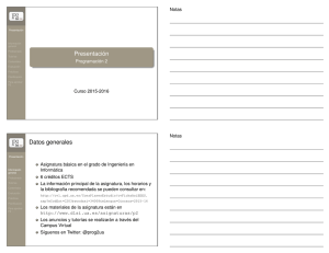 Presentación Datos generales Programación 2 Notas