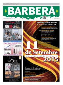 Revista d Informació local Barberà núm. 346 - Setembre 2015