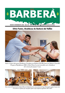 Revista d Informació local Barberà núm. 343 (Especial Ple de Constitució) Juny 2015
