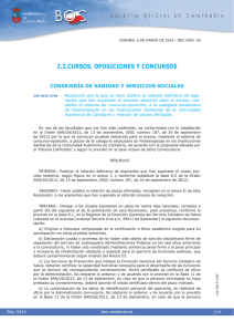 OPE 2011 FISIOTERAPETUATAS RELACION DEFINITIVA ASPIRATNES Y RELACION PLAZAS OFERTADAS