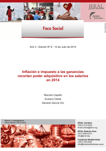 Impacto Inflacion y Ganancias sobre salarios 2014