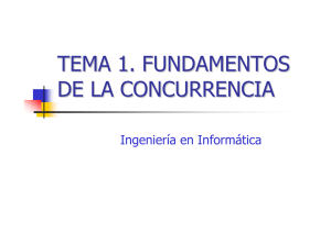 TEMA 1. FUNDAMENTOS DE LA CONCURRENCIA Ingeniería en Informática