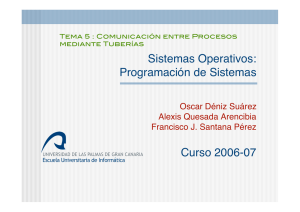 Sistemas Operativos: Programación de Sistemas Curso 2006-07 Oscar Déniz Suárez