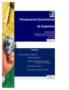 Perspectivas Económicas de Argentina Temario