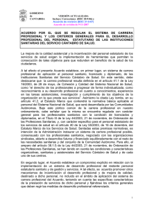 Texto actualizado del Acuerdo de Carrera Profesional