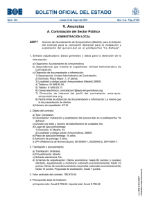 BOLETÍN OFICIAL DEL ESTADO V. Anuncios A. Contratación del Sector Público 22077