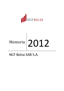 2012  Memoria NCF Bolsa SAB S.A.