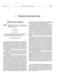 Ley Orgánica 7/2006, de 21 de noviembre, de protección de la salud y de lucha contra el dopaje en el deporte.