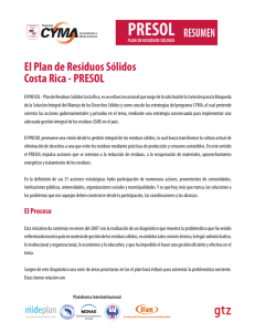 El Plan de Residuos Sólidos Costa Rica - PRESOL