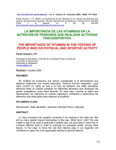 Rev.int.med.cienc.act.fís.deporte – vol. 4 - número 16 - diciembre 2004 -...  Pardo Arquero, V. P. (2004). La importancia de las vitaminas...
