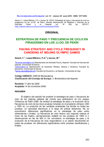 Rev.int.med.cienc.act.fís.deporte - vol. 10 -  número 38 - junio 2010 -...  Alacid, F.; López-Miñarro, P.A. y Isorna, M. (2010). Estrategia de...
