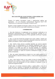 Versión completa de la Declaración Final del ELAP 2015