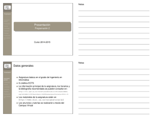 Presentación Datos generales Programación 2 Notas