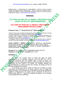 CULTURA DE PASO DE LA AMADA, CREADORA DEL ‘JUEGO DE PELOTA’ MESOAMERICANO