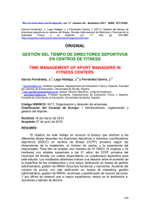 Rev.int.med.cienc.act.fís.deporte - vol. 11 -número 44 - diciembre 2011 - ISSN: 1577-0354  García  Fernández,  J.;  Lago  Hidalgo,  J....