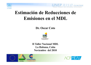 Estimación de Reducciones de Emisiones en el MDL