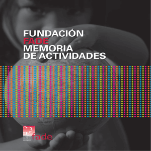 Memoria de Actividades 2009 Fundación FADE