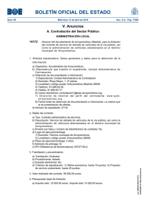 BOLETÍN OFICIAL DEL ESTADO V. Anuncios A. Contratación del Sector Público 14172