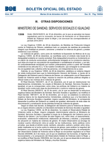 BOLETÍN OFICIAL DEL ESTADO MINISTERIO DE SANIDAD, SERVICIOS SOCIALES E IGUALDAD 13588