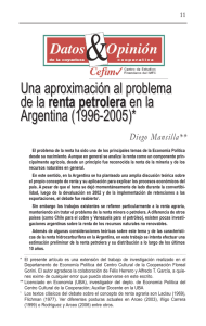 Mansilla, D (2006), "Una aproximaci n al problema de la renta petrolera en la argentina 1996-2005".