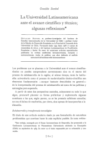 -Sunkel, O. " La universidad latinoamericana ante el avance cient fico y t cnico: algunas reflexiones . (cap tulo)
