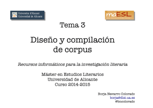 Diseño y compilación de corpus Tema 3
