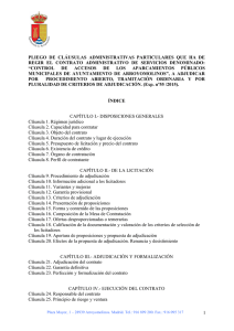 PLIEGO  DE  CLÁUSULAS  ADMINISTRATIVAS  PARTICULARES ... REGIR  EL  CONTRATO  ADMINISTRATIVO  DE ...