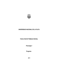 Propuesta Pedagógica Piscologia I 2011