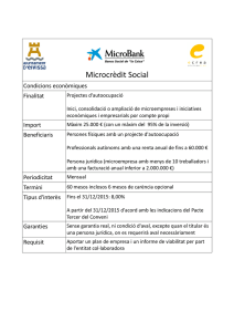 Condicions microcrèdits Microbank