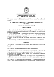 Acuerdo 015A de 1995 del Consejo Académico