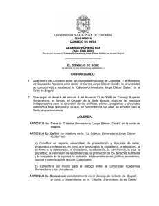 Acuerdo 005 de 2005 del Consejo de Sede