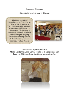 Encuentro Diocesano, "Verbum domini" - Diócesis San Isidro de El General