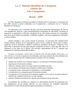 La 3ª Semana Brasileña de Catequesis - Año Catequístico - Brasil – 2009