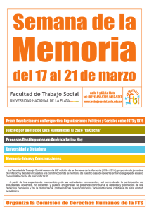 Programa Semana de la Memoria 2014.