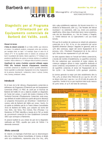Diagnòstic per al Programa d’Orientació per als Equipaments Comercials de Barberà del Vallès. 2008 (Des. 2009 – Núm. 46)