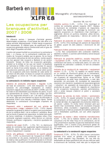 Les ocupacions per branques d activitat 2007 i 2008 (Des. 2008 - Núm. 42)