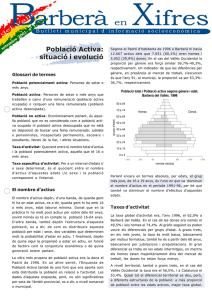 Població activa: situació i evolució. 1996 (Set. 2001 - Núm. 1)
