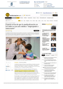 La información.com Mar, 5 de Feb del 2013 17:27 Investigación Médica