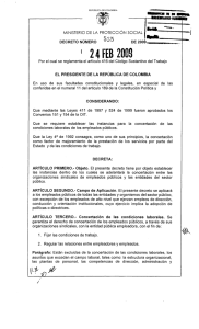 Decreto 539 de 2009 (Concertación entre las organizaciones sindicales de empleados públicos y las entidades del sector público)