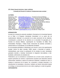 El desaf o de Prevenir la violencia. Fortaleciendo lazos sociales