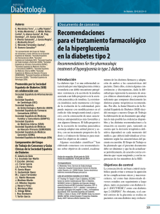 Recomendaciones para el Tratamiento Farmacológico de la Hiperglucemia en la Diabetes Tipo 2