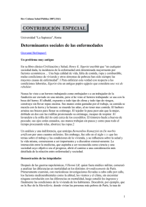 Berlinguer,G . 2007. Determinantes sociales de las enfermedades. Rev Cubana Salud P blica 2007;33(1)