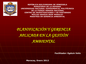 Presentación Planificación y Gerencia aplicada a la Gestión Ambiental