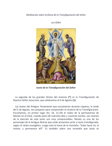 Meditación sobre la fiesta de la Transfiguración del Señor (Lev Gillet) PDF 391,43 KB