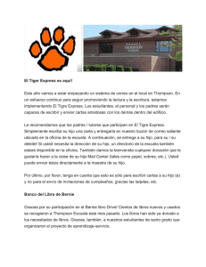 Thompson School Newsletter October 2015-2016 Spanish